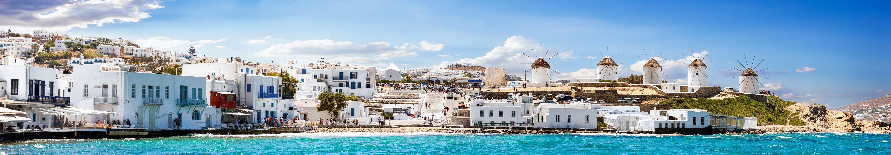 Panorama von Mykonos-Stadt, Griechenland